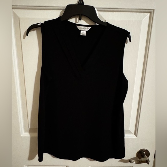 Christopher Banks sleeveless pleated v-neck blouse size M - Picture 4 of 6